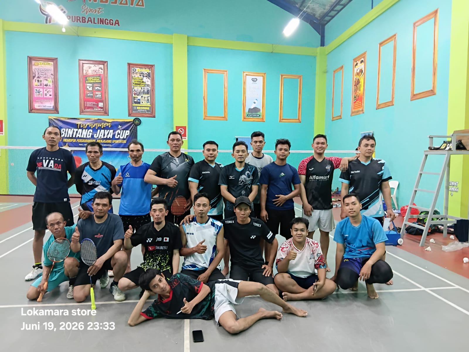 Kunjungan PB New SBR dari sumber rejo Batur Banjarnegara Ke PB. Purada di Hall Bintang Jaya Sport Bojanegara Purbalingga
